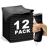 WEAWE Microfiber Cleaning Cloth-12Pcs (13x13 inch) 2100 Series Ultra Soft Highly Absorbent Rags f...