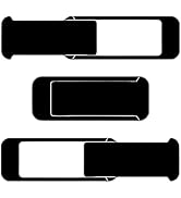 PRESSINART 3Pcs Black Laptop Camera Cover 0.08 Inch Webcam Privacy Covers for Mini PC Phone Lapto...