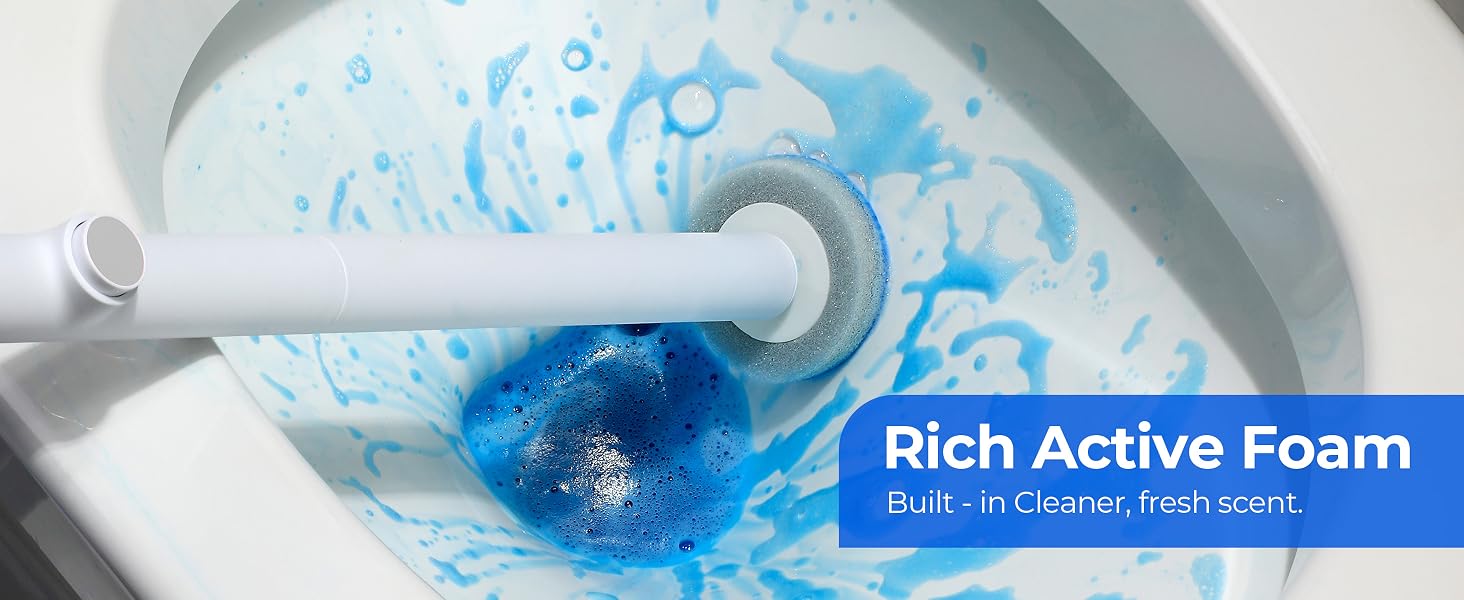 Disposable toilet brush with cleaning solution and pleasant fragrance