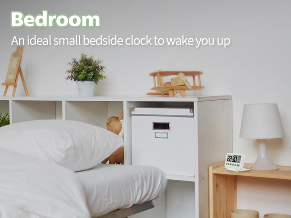 an ideal small bedside clock to wake you up
