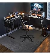 QQpony Chair Mat, 75" x 60" Large Chair Mat for Hard Floors, Flannel Fabric Area Rug for Hard Sur...