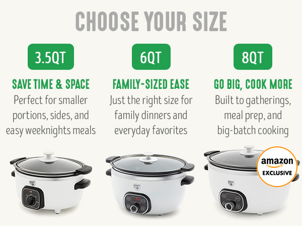 GreenLife, Ceramic Nonstick, PFAS-Free, Non-Toxic, Slow Cooker, Electrics