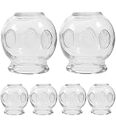 FOMIYES Face Massage Cups 6Pcs Glass Fire Cupping Jars: Thick Glass Massage Cupping Set: Professi...