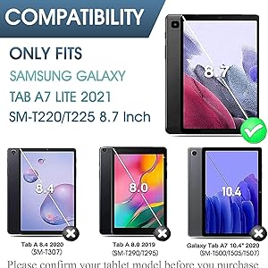 Lrufodya Keyboard Case for Samsung Galaxy Tab A7 Lite 8.7" 2021, Can007