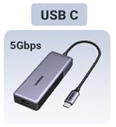 UGREEN USB C to Ethernet Adapter 5Gb, Ethernet Adapter for Laptop, Aluminum with Thermal Design