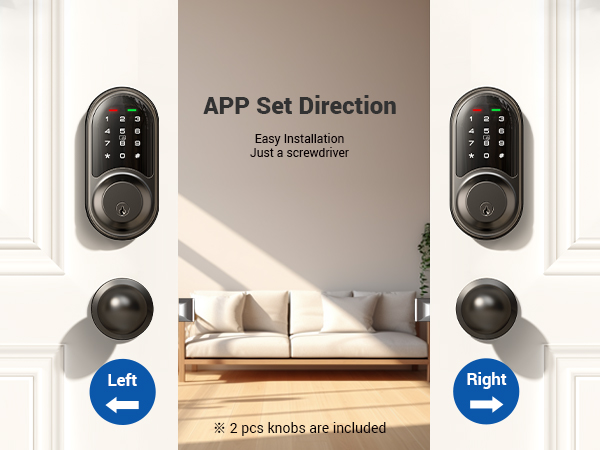 door lock with knobs