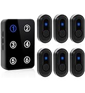 Wireless Caregiver Pager Call Button Nurse Call System 500Ft Range with LED Number Display for El...
