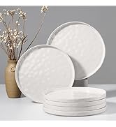 HaWare Stoneware Dinner Plates Set of 6, 10" Heavy Duty Ceramic Plate, Reactive Glaze Ripple Dinn...