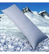 HOMFINE Cooling Pillowcase Body Size - Double Side Q-Max 0.439 Cooling Fiber for Pillow Protector...