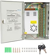 18 Port Channel 12V 2A CCTV Power Supply Box AC-DC Distributed Cabinet 1.5/1/0.5A Security Camera...