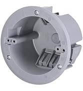 LEONLITE One Gang Old Work Round Electrical Outlet Box, 18 Cubic Inch Device Box, PPO Electrical ...