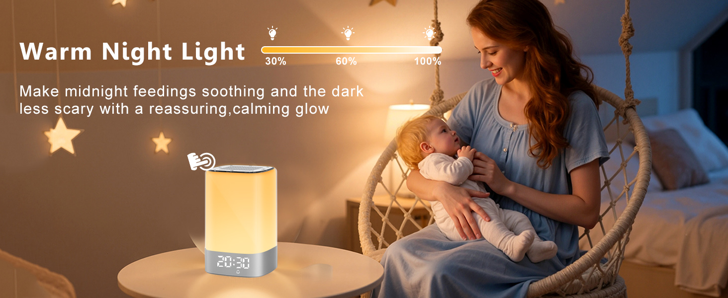 sound machine with Night Light Make midnight feedings soothing and the dark less scary