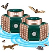 Mouse Repellent Ultrasonic Plug in Rodent Repellent for Mice Rats Bats Ants Bugs Squirrels, 360° ...