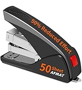 Stapler for Desk, 50 Sheet Effortless Stapler, Desktop Stapler Staple with One Finger, Portable H...
