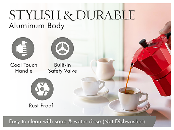 Stylish &amp; Durable italian coffee maker