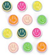 GOOZADA 12Pcs Fridge Magnet, Cute Magnets Refrigerator, 6 Colors Resin Smile Face Decorative Magn...