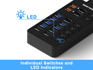 Individual Switches and LED Indicators