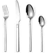 OriGlam Silverware Set, Stainless Steel Flatware Cutlery Set, Eating Utensils Tableware Include F...