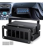 Nilight 6 Gang Rocker Switch Box 6 Holes Panel Detachable Installation Housing Waterproof Aluminu...