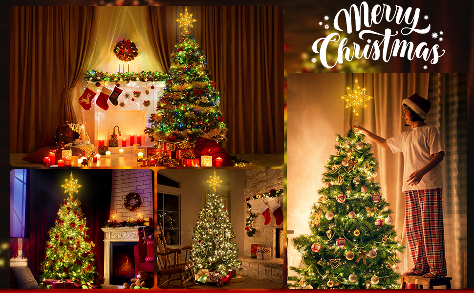 Christmas star tree topper