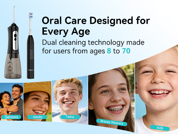 h2ofloss electric toothbrush and water flosser combo