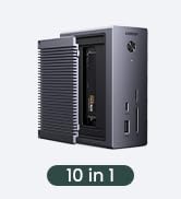 UGREEN NVMe Docking Station 10-in-1 USB-C Hub with 4K@60Hz HDMI, M.2 NVMe SSD Slot, 10Gbps USB-C/...