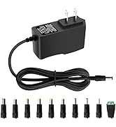 Arkare 12V 1A AC/DC Power Supply Adapter 12Volt Replacement Power Cord Wall Charger AC 100V-240V ...