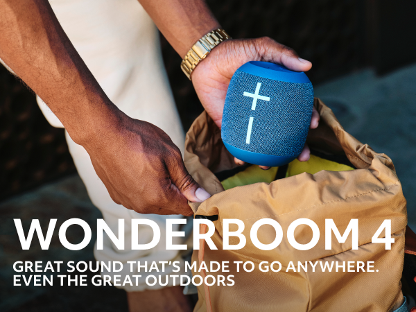 Ultimate Ears WONDERBOOM 4 Portable Waterproof Bluetooth Speaker With Big Bass and 360-Degree Sound