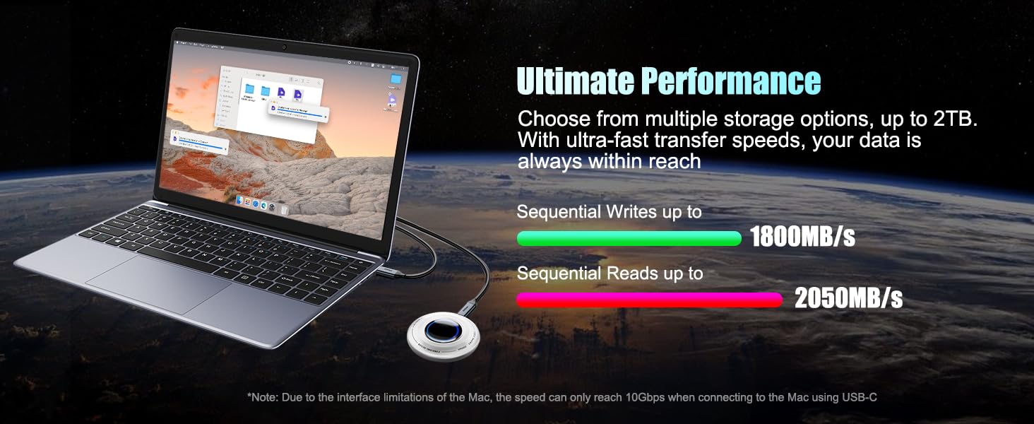 Portable External SSD with Magnetic