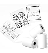 Phomemo White Sticker Paper- for Phomemo T02/M02X/M02L/Y02C/Q02 Mini Printer, for Study Notes, Ph...