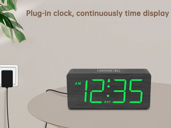 wood alarm clock