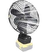 RAYLEEY Battery Operated Fan Compatible For Dewalt 20V Battery.Camping Fan Cordless.With USB Port...