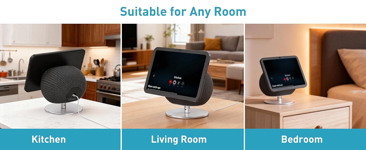 W11-1 Silver-ADJUSTABLE STAND FOR ECHO SHOW 8 &amp;amp; 11