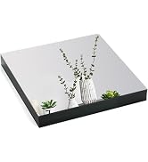 Suwimut Set of 16 Square Mirrors for Centerpieces, 8 x 8 Inch Mirror Tray Candle Plate Wall Mount...