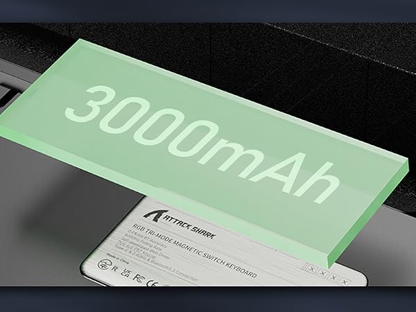 3000mAh battery