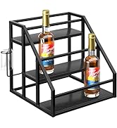 Coffee Syrup Rack Organizer, Spice Racks, Syrup Bottle Holder Stand for Coffee Bar, 3-Tier 12 Bot...