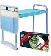 Jardineer Garden Kneeler and Seat, Folding Garden Kneeling Bench with Handles, 10 Inch Wider Gard...