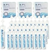 Travel Size Saline Solution Bulk, Individually Wrapped Isotonic Saline Nasal Drops Normal 0.9 Sod...