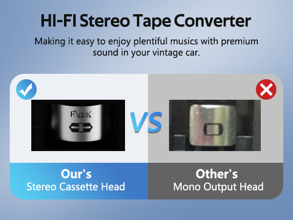 Cassette to Bluetooth Adapter for Car with Micro SD Card Support/Hands-Free Call