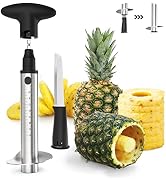 Newness Pineapple Corer with Knife, [Upgraded, Electric &amp; Manual] Stainless Steel Fruit Cutter wi...