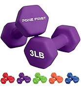 PONE FIRST Dumbbell Hand Weight Pairs – Neoprene Dumbbell Exercise &amp; Fitness For Home Gym Equipme...