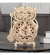 ROKR 3D Wooden Puzzles for Adults Mechanical Clock Kits-Owl Clock, DIY Clock Model Building Kits ...
