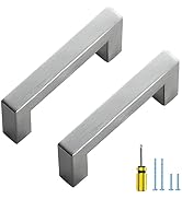 Ravinte 30 Pack 3 Inch Cabinet Pulls Brused Nickel Kitchen Cabinet Handles Square Kitchen Hardwar...
