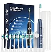 Rtauys Electric Toothbrush Set IPX7 with 8 Brush Heads, Sonic Toothbrush for Adults Rechargeable ...