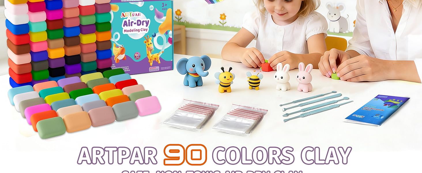 artpar air dry clay 90 colors