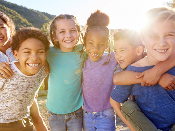 kids smiling