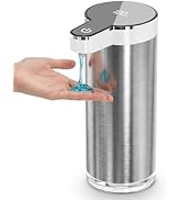 Automatic Liquid Soap Dispenser Touchless, Stainless Steel Hand Soap Dispenser, USB Rechargeable,...