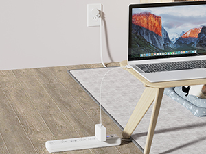 2 Prong Power Strip, WRXDMC 2 Prong to 3 Prong Outlet Adapter, 1400J Two Prong Surge Protector