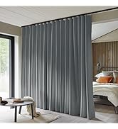 MaKefeile Room Divider Curtains Total Blackout Privacy Curtain Panel Room Thermal Insulated Noise...