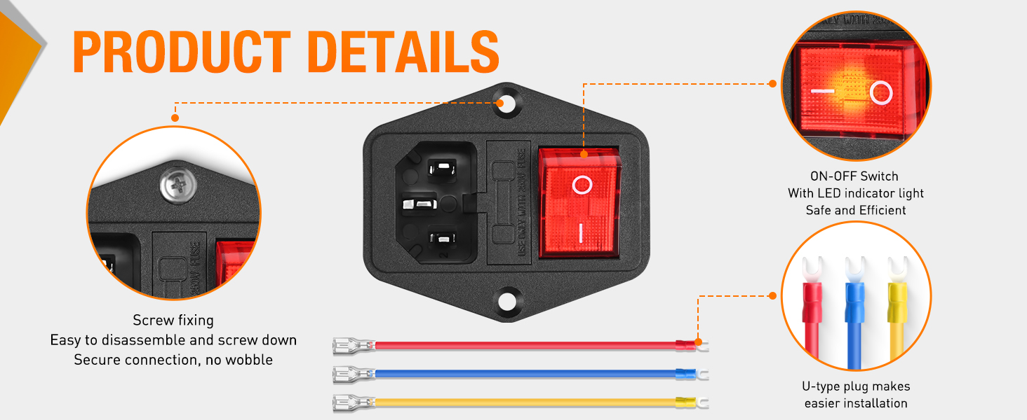 Switch Power Socket 10A 250V
